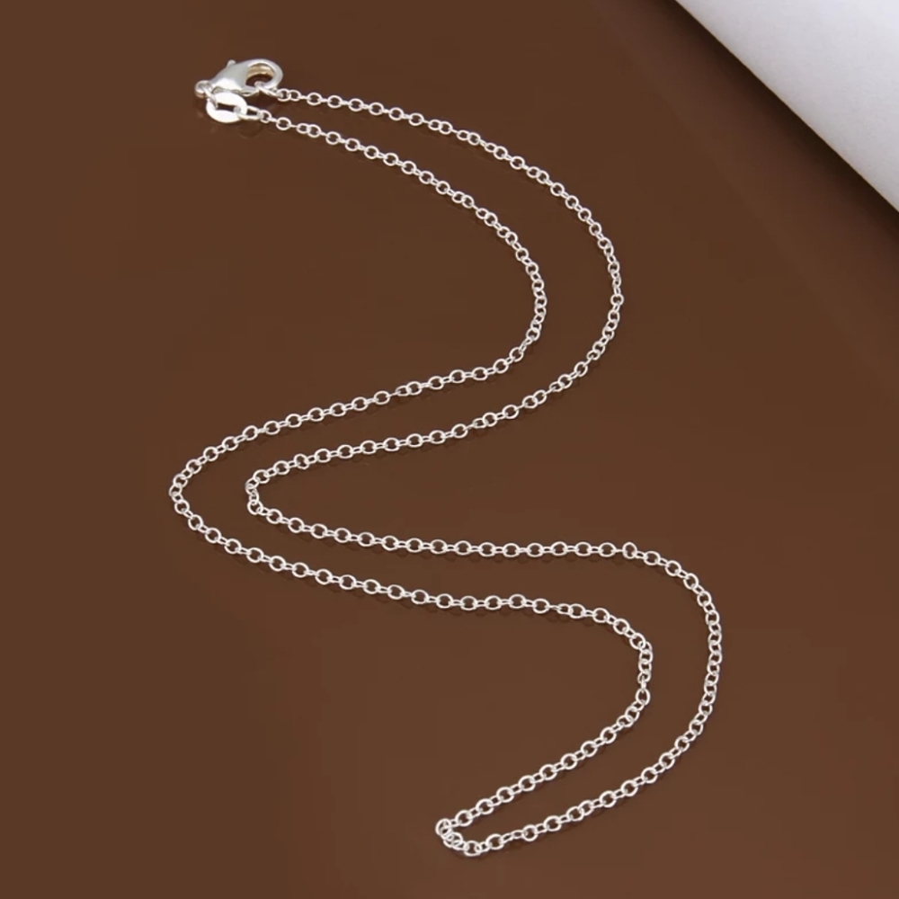 NEW 925 STERLING SILVER Rolo Chain - Picture 2 of 3